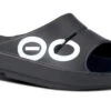 OOfos Men's OOahh Sport Slide Sandal - Black White -Fashion Sandals Store 1500BLKWHTOO shot2