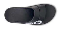 OOfos Men's OOahh Sport Slide Sandal - Black White -Fashion Sandals Store 1500BLKWHTOO shot6
