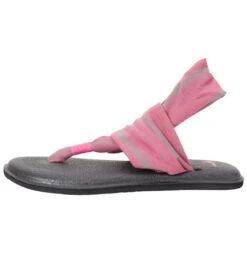 Sanuk Women's Yoga Sling 2 Sandal Charcoal/Hot Pink