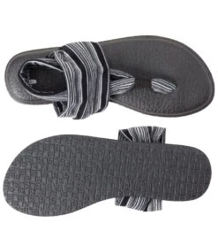 Sanuk Women's Yoga Sling 2 Sandal Black/White -Fashion Sandals Store 4429071351851 blackwhite 4a