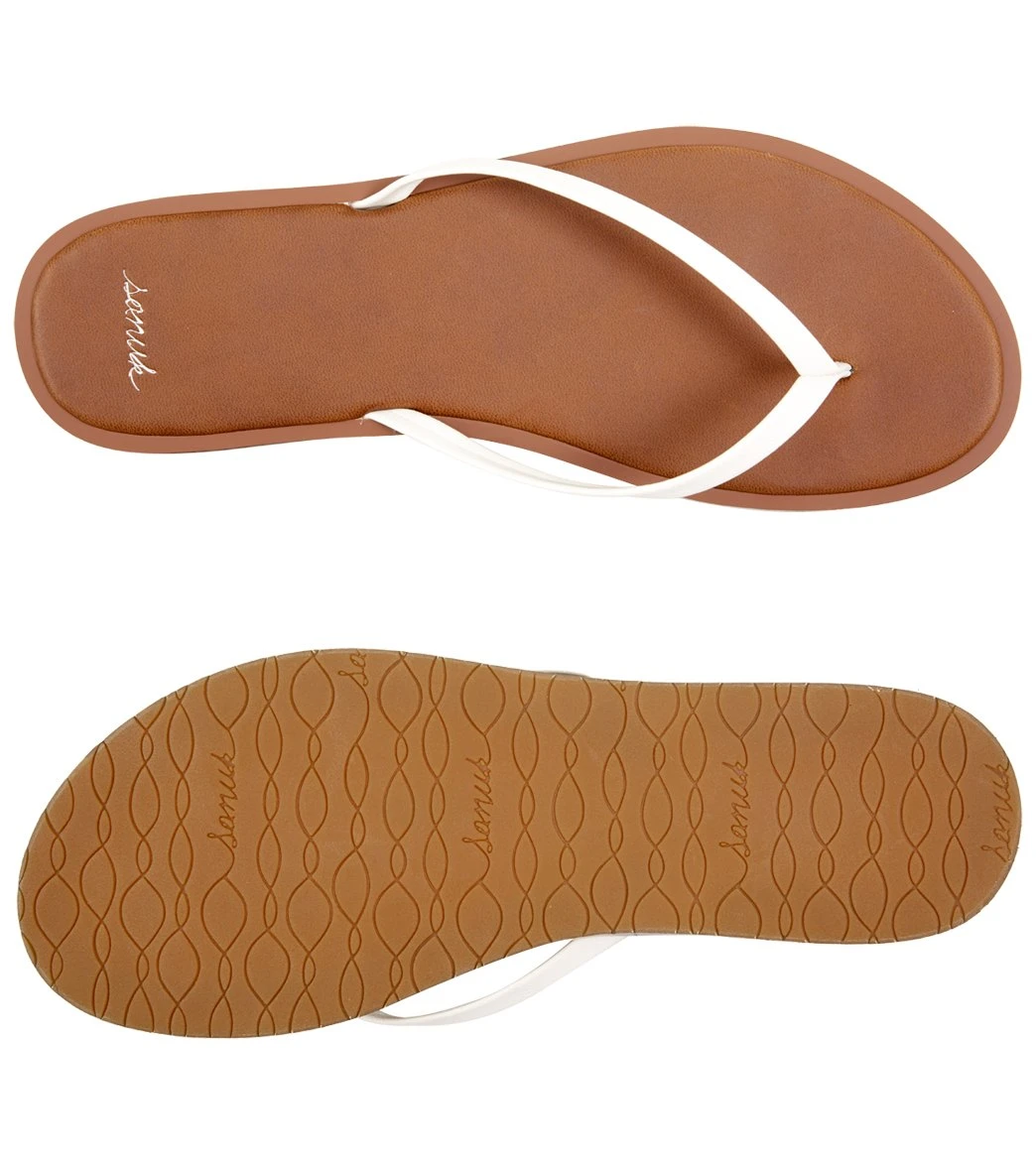 Sanuk Women's Yoga Aurora Flip Flop White 5 Sanuk Women's Yoga Aurora Flip Flop White - Image 3