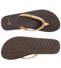 Sanuk Women's Yoga Joy Metallic Flip Flop 35 Sanuk Women's Yoga Joy Metallic Flip Flop -Fashion Sandals Store 4429073252395 rosegold 4a