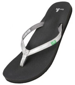 Sanuk Women's Yoga Joy Metallic Flip Flop 37 Sanuk Women's Yoga Joy Metallic Flip Flop -Fashion Sandals Store 4429073317931 silver 1a
