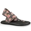 Sanuk Yoga Sling 2 Prints Sandal Charcoal Floral -Fashion Sandals Store 4429074038827 charcoalfloral 2a