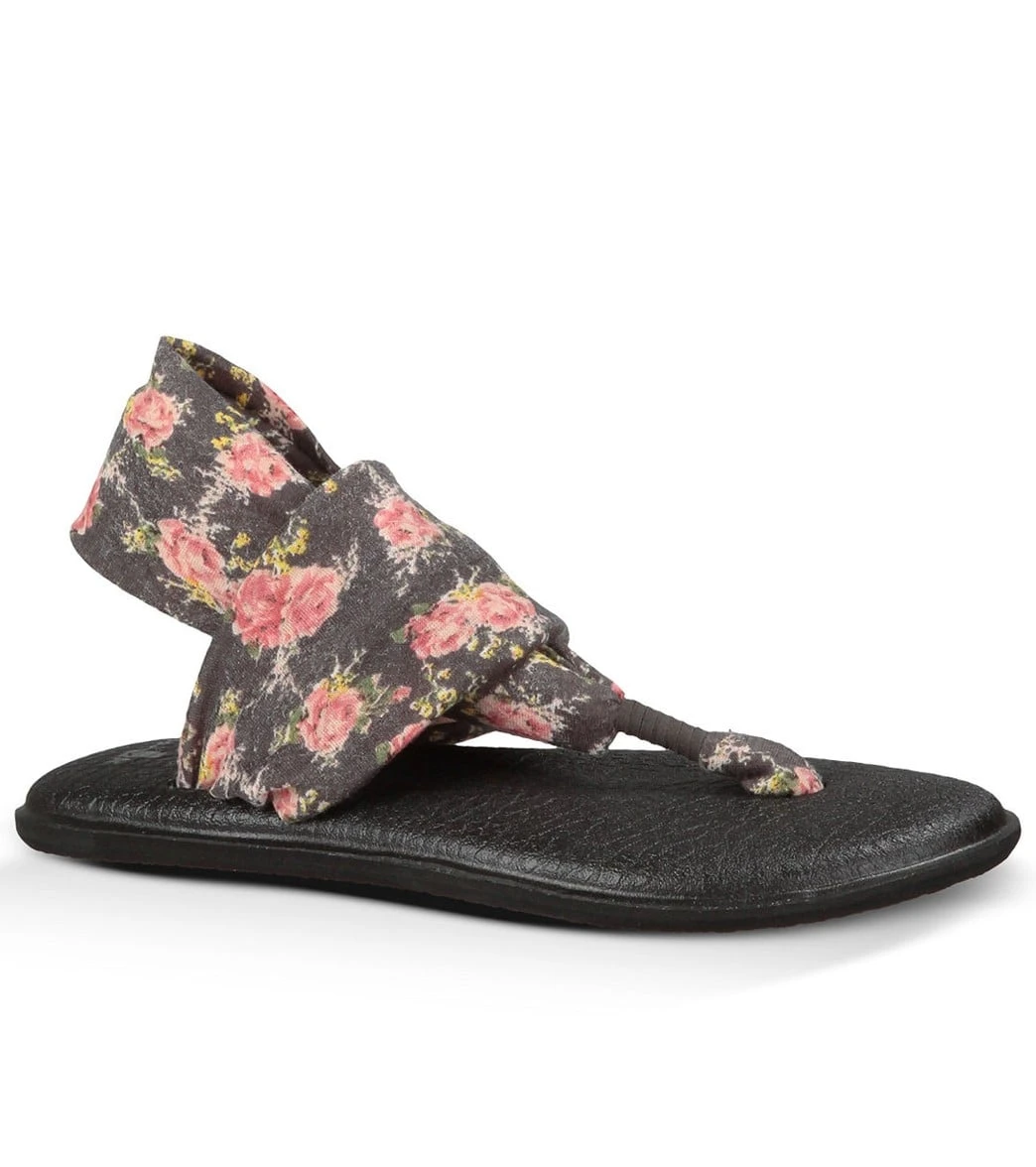 Sanuk Yoga Sling 2 Prints Sandal Charcoal Floral 3 Sanuk Yoga Sling 2 Prints Sandal Charcoal Floral