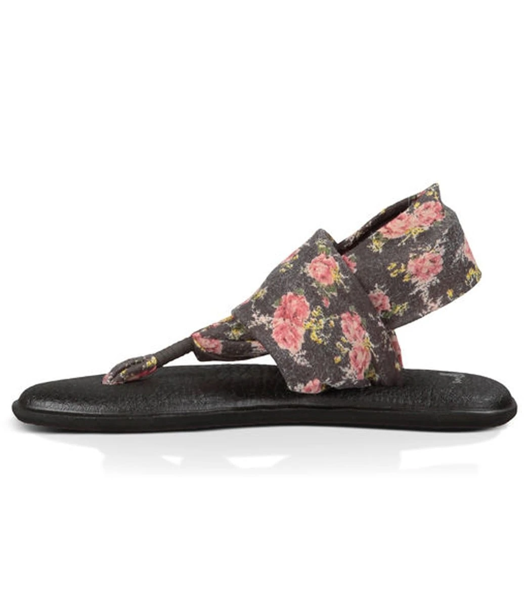 Sanuk Yoga Sling 2 Prints Sandal Charcoal Floral 4 Sanuk Yoga Sling 2 Prints Sandal Charcoal Floral - Image 2