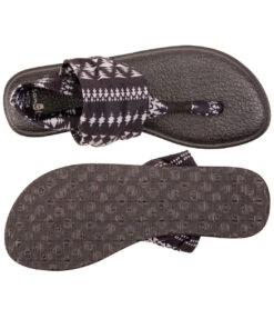 Sanuk Women's Yoga Sling 2 Prints Sandal Black/Natural Koa Tribal -Fashion Sandals Store 4429075054635 blacknaturalkoatribal 4a