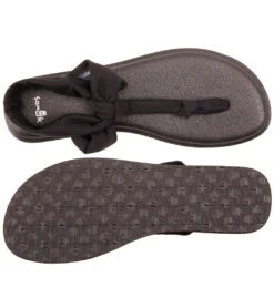 Sanuk Women's Yoga Sling Ella Sandal -Fashion Sandals Store 4429075120171 black 4a