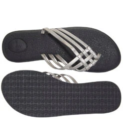 Sanuk Women's Yoga Salty Metallic Sandal -Fashion Sandals Store 4429075841067 pewter 4a