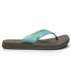 Sanuk Women's Yoga Mat Flip Flop -Fashion Sandals Store 4429076135979 aqua 1a