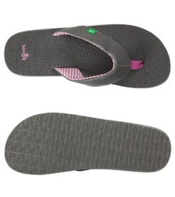 Sanuk Women's Yoga Mat Flip Flop Gunmetal -Fashion Sandals Store 4429076299819 gunmetal 4a