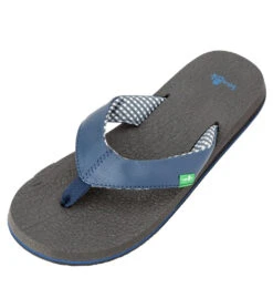 Sanuk Women's Yoga Mat Flip Flop -Fashion Sandals Store 4429076332587 navy 1a