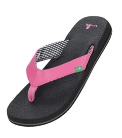 Sanuk Women's Yoga Mat Flip Flop -Fashion Sandals Store 4429076430891 pink 1a