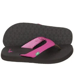 Sanuk Women's Yoga Mat Flip Flop Pink -Fashion Sandals Store 4429076430891 pink 4a 1