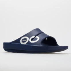 OOFOS OOahh Sport Men's Navy/Navy -Fashion Sandals Store 570423 5