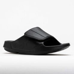 OOFOS OOahh Sport Flex Men's Matte Black -Fashion Sandals Store 570470 5