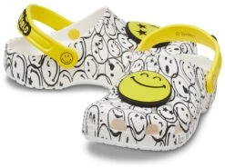 Crocs Kids Zappos Print Lab: SmileyWorld® Classic Clog (Little Kid/Big Kid)