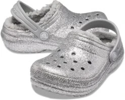 Crocs Kids Classic Lined Glitter Clog (Little Kid/Big Kid)