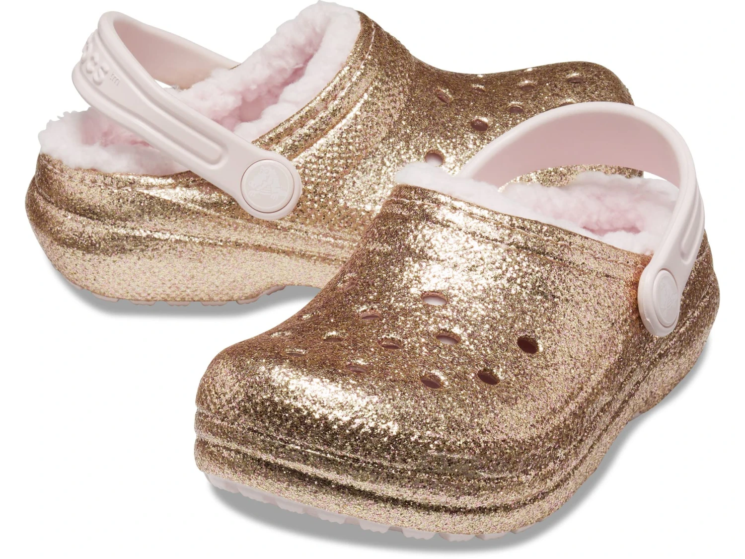 Crocs Kids Classic Lined Glitter Clog (Toddler) 3 Crocs Kids Classic Lined Glitter Clog (Toddler)