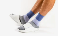 OOfos Men's OOahh Sport Flex Sandal - White -Fashion Sandals Store Mens WhiteSportFlex3