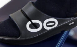 OOfos Men's OOahh Sport Slide Sandal - Black White -Fashion Sandals Store MicrosoftTeams image 122