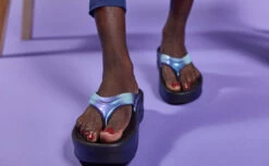 OOfos Women's OOmega OOlala Luxe Sandal - Atlantis -Fashion Sandals Store MicrosoftTeams image 50