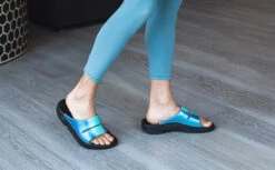 OOfos Women's OOahh Luxe Slide Sandal - Atlantis -Fashion Sandals Store OOahh Atlantis 1