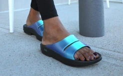 OOfos Women's OOahh Luxe Slide Sandal - Atlantis -Fashion Sandals Store OOahh Atlantis 3