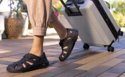 OOfos Women's OOcandoo Sandal - Black -Fashion Sandals Store OOcandoo Womens Black1